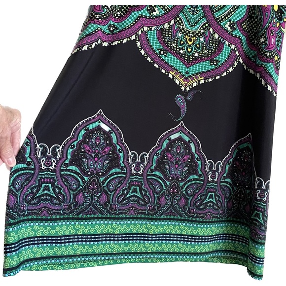 Dress - Women’s 12 - Madison Leigh - Black, Geometric Design in Great Colors - Picture 3 of 5